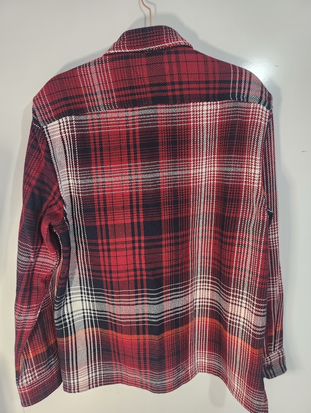 Tommy Hilfiger Men's Red Plaid Over Shirt - Picture 7 of 10